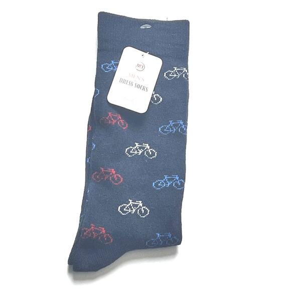 Bicycle Print  Logo Design Multi-color Style Crew Socks NWT - Picture 6 of 8